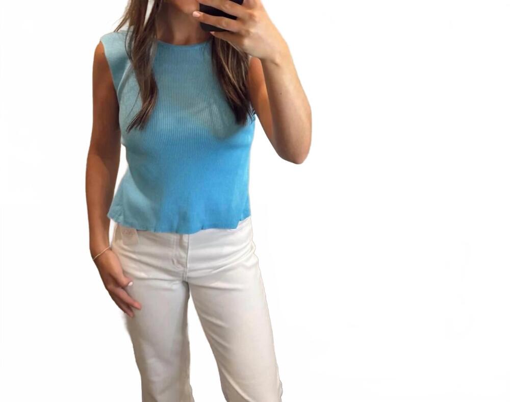 NEW DOUBLE ZERO breeze tank top in blue